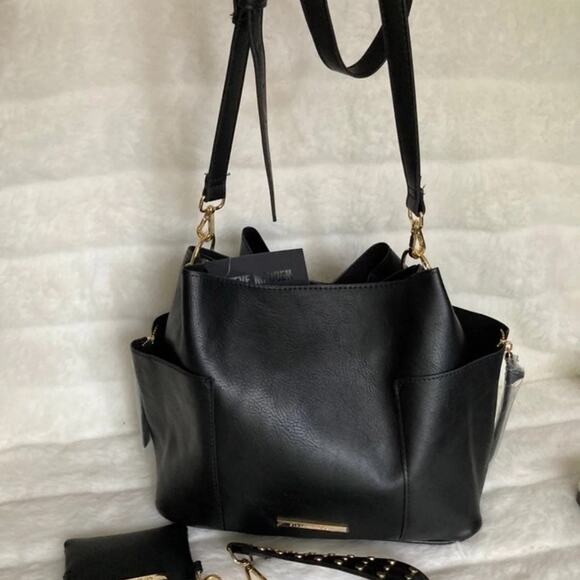 Steve Madden* Beautiful Classic Black GIGI Knit Textured 2pc Coin Case - Picture 3 of 7